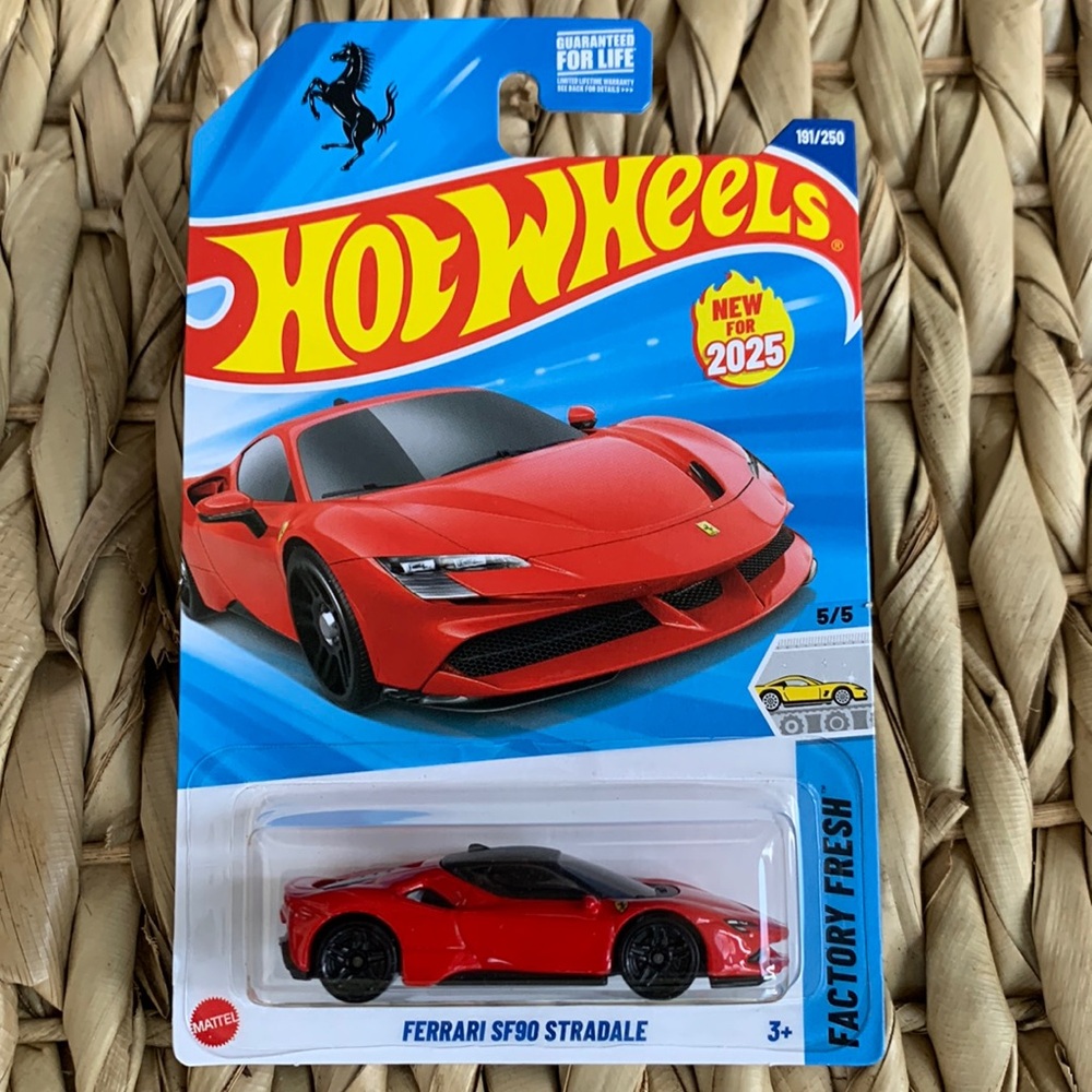 Ferrari SF90 Stradale Hot Wheels Red Diecast Race Car New License 2025 Hotwheels